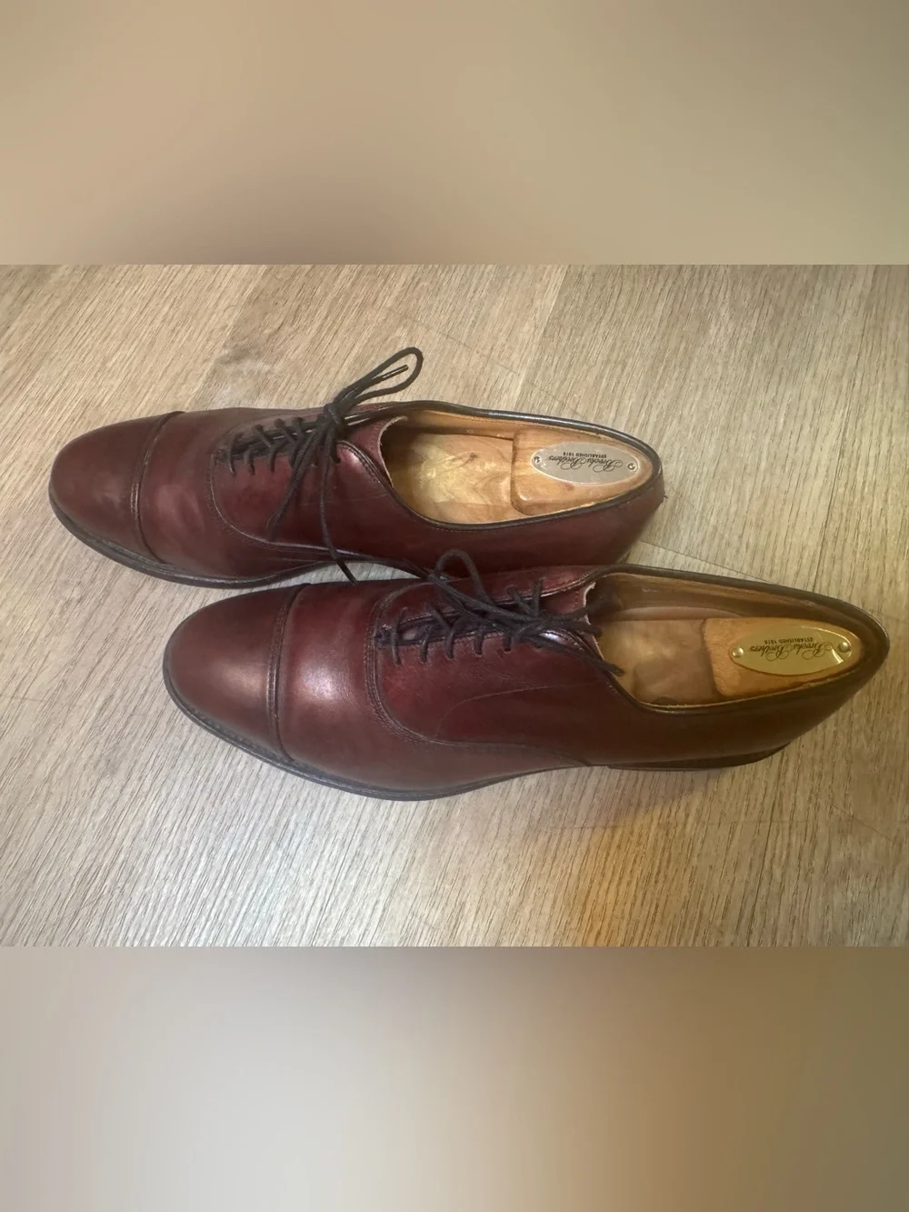 Men's Allen Edmonds Burgundy Park Avenue 8D